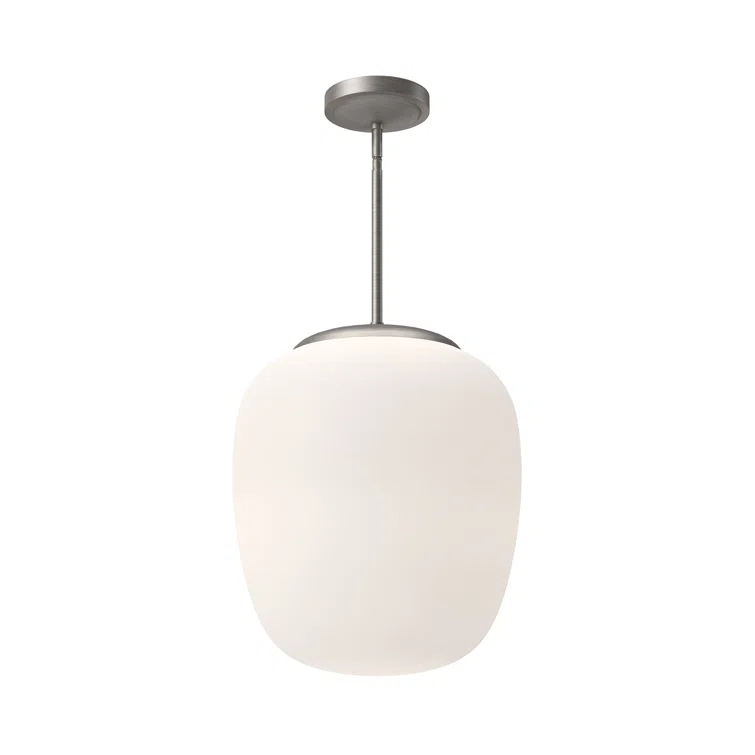 Holden Single Light Glass Steel Pendant