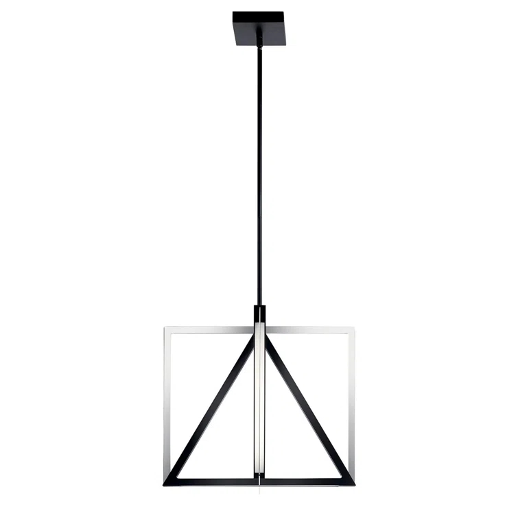 Elan - 84082 - LED Pendant - Axis - Matte Black/Chrome-1pack