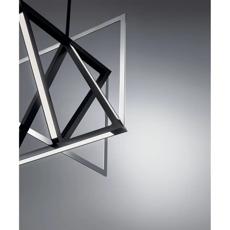 Elan - 84082 - LED Pendant - Axis - Matte Black/Chrome-1pack
