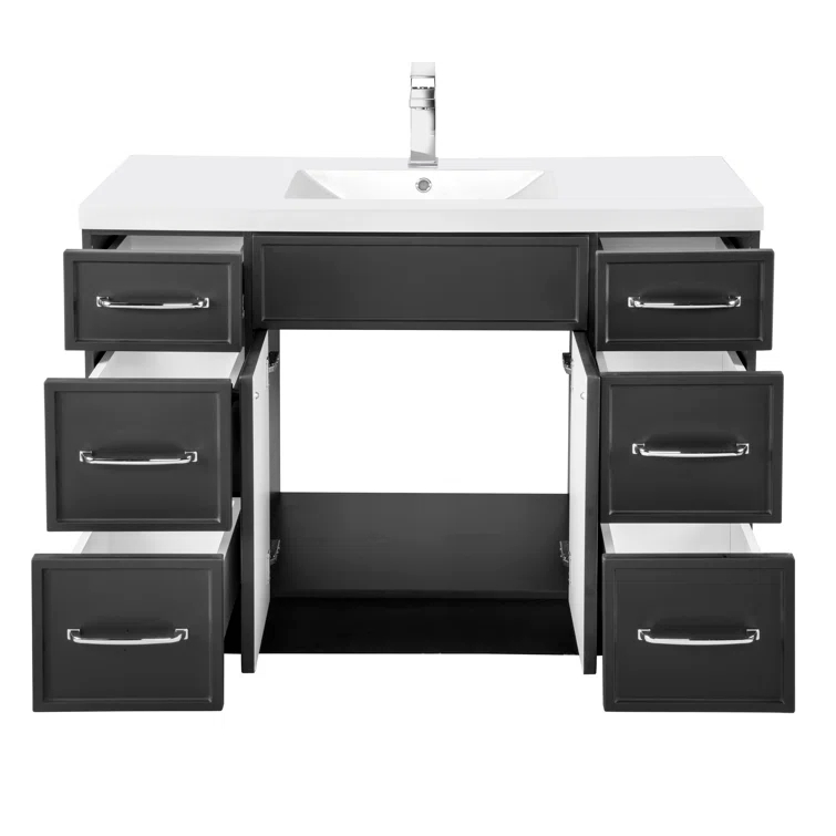 Manhattan 48'' Single Bathroom Vanity with Cultured Marble Top