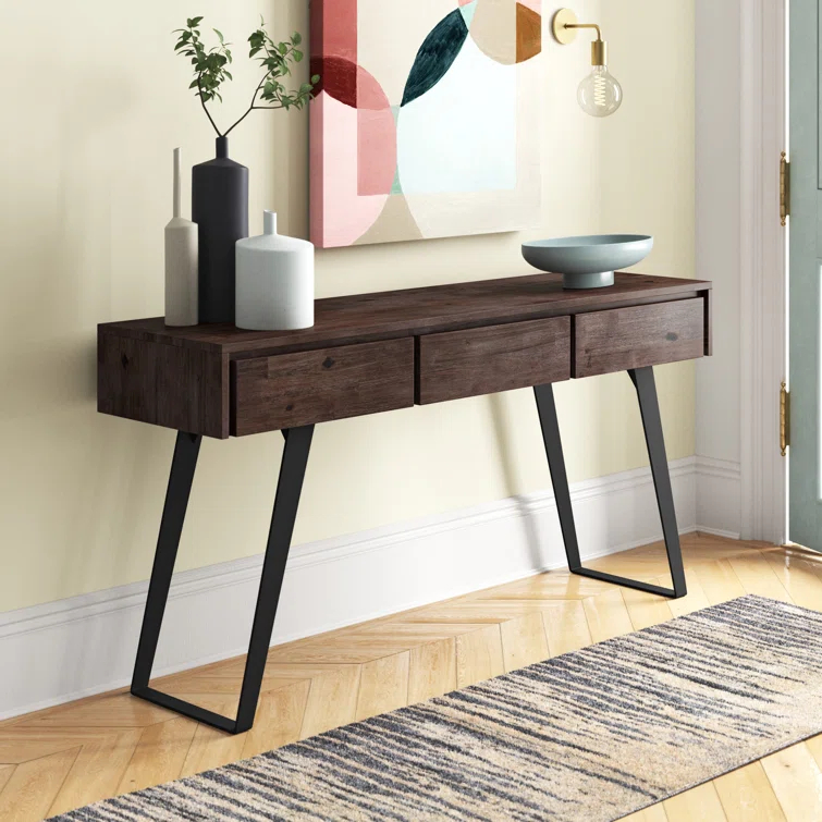 Lowry 60'' Solid Wood Top Console Table
