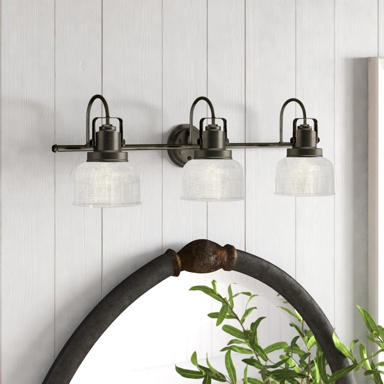 Rosser 3 Light Transparent Dimmable Vanity Light