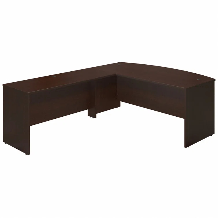 Series C Elite 72W x 36D Bow Front L Shaped Desk with 60W Return
