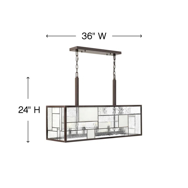 Hinkley Lighting - Mondrian - Five Light Chandelier in Craftsman Style - 36
