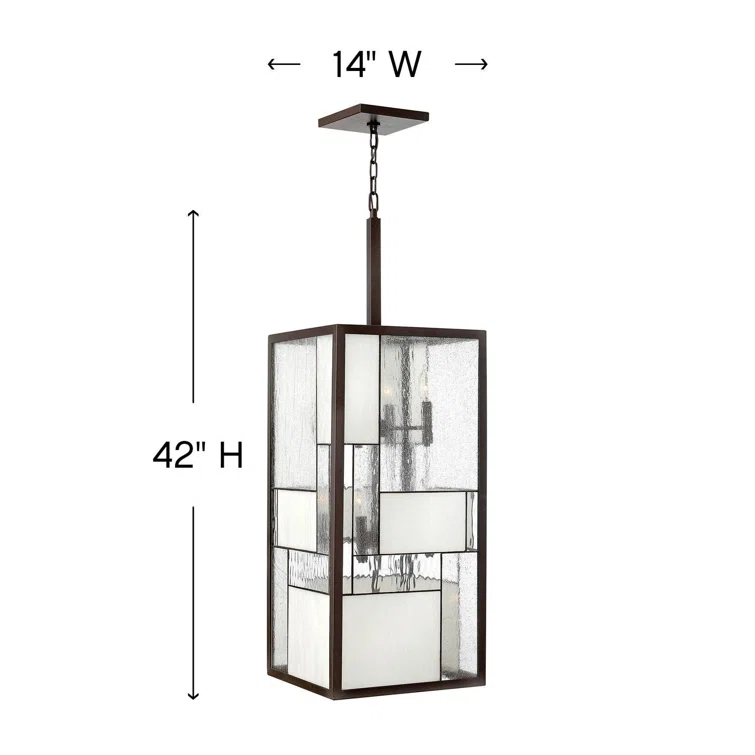 Yoshida 12-Light Unique / Statement Rectangle / Square Chandelier