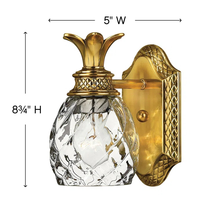 Plantation 1-Light Pineapple Accent Wall Sconce