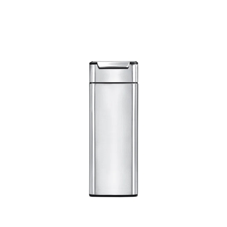 simplehuman 40 Liter / 10.6 Gallon Slim Touch-Bar Kitchen Trash Can, Brushed Stainless Steel