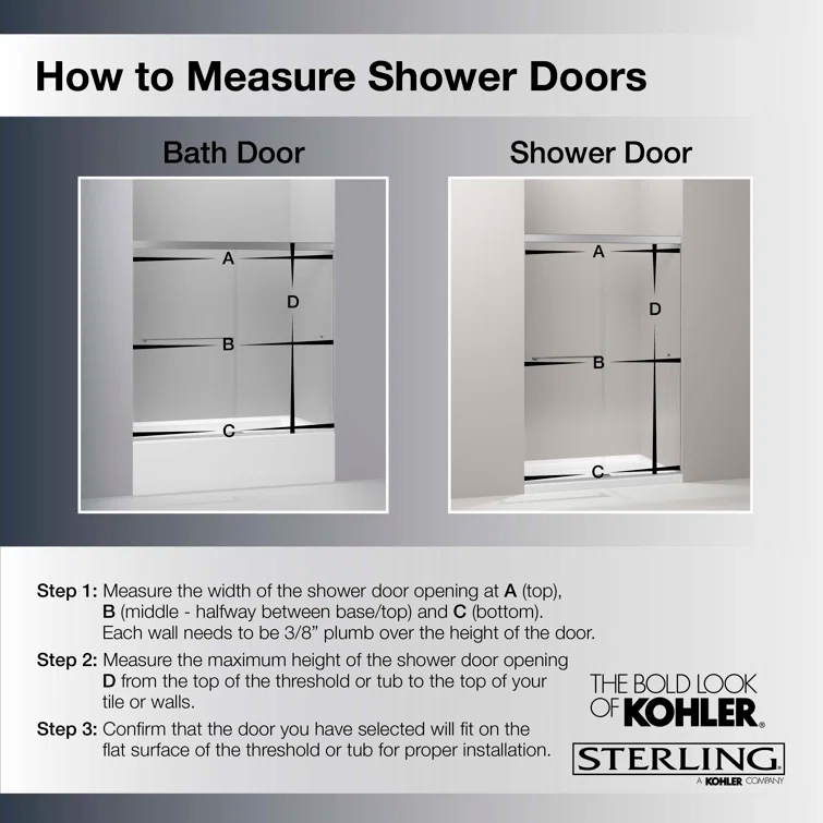 Levity 59.62" x 62" Bypass Bath Door with CleanCoat® Technology