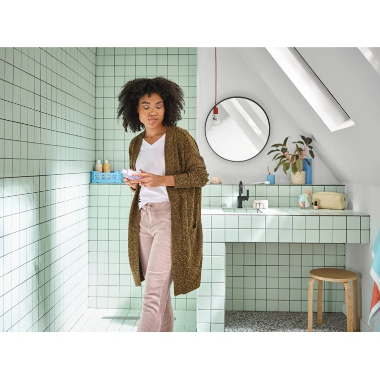 Cia Single Hole Bathroom Faucet, Modern One Handle Bathroom Sink Faucet with Drain Assembly