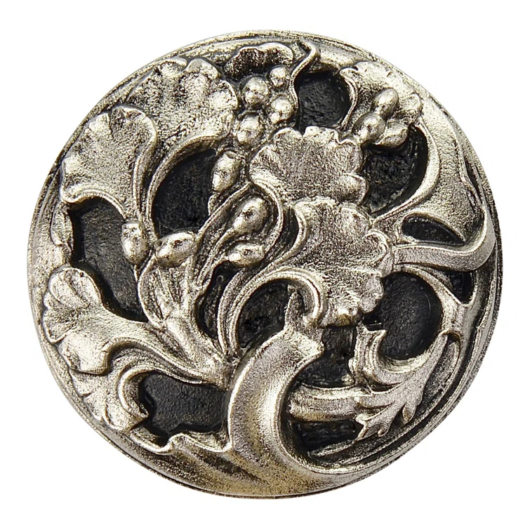 Notting Hill Florid Leaves 1.375" Diameter Circle Knob