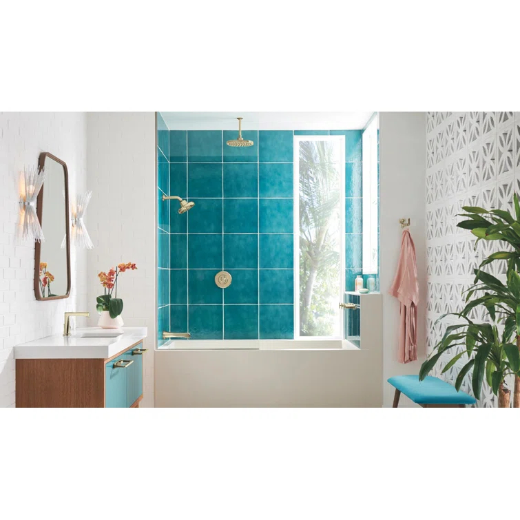 Levoir Luxe Gold Single-Handle Angular Spout Bathroom Faucet