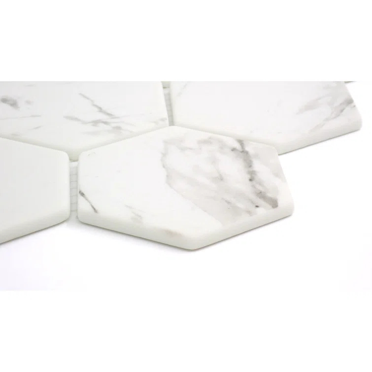 Echo™ Hex 3" x 3" Glass Mosaic Tile