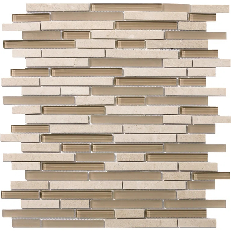 Lucente™ 12" x 13" Mixed Material Mosaic Tile