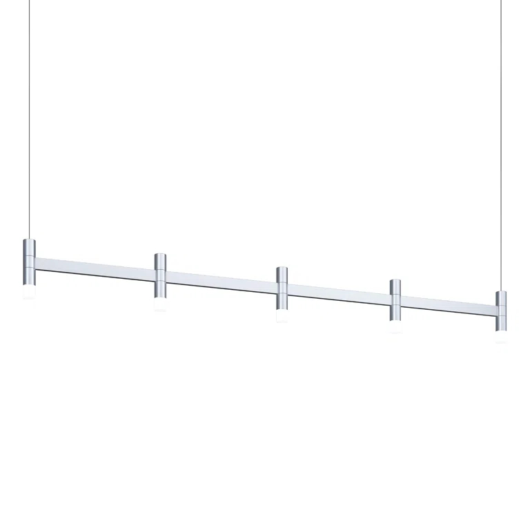 Sonneman Staccato 57'' Bright Satin Aluminum LED Drum Pendant