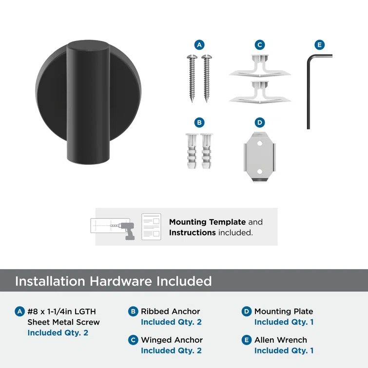 Arrondi™ Wall Mounted Robe Hook