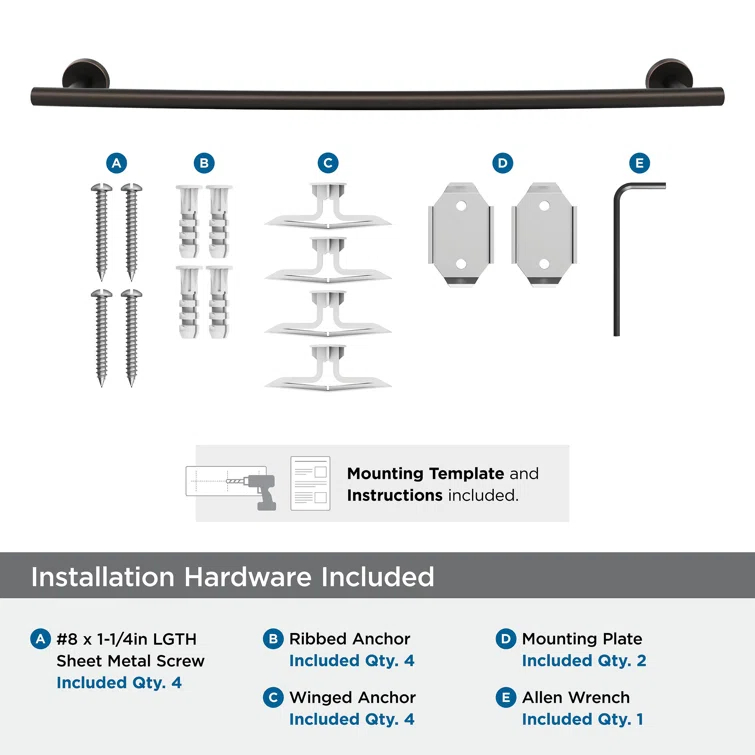 Arrondi™ 27" Wall Mounted Towel Bar
