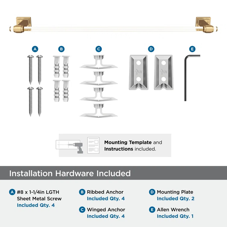 Glacio 26.25" Wall Mounted Towel Bar