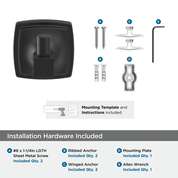 Stature Wall Mounted Robe Hook
