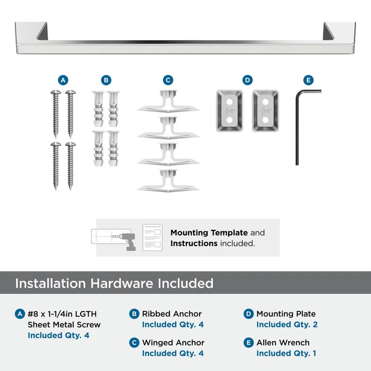 Blackrock 19.87" Wall Mounted Towel Bar
