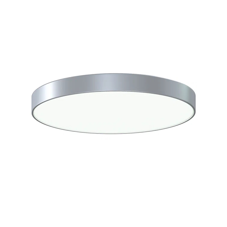 Pi Bright Satin Aluminum 8" LED Flush Mount Light