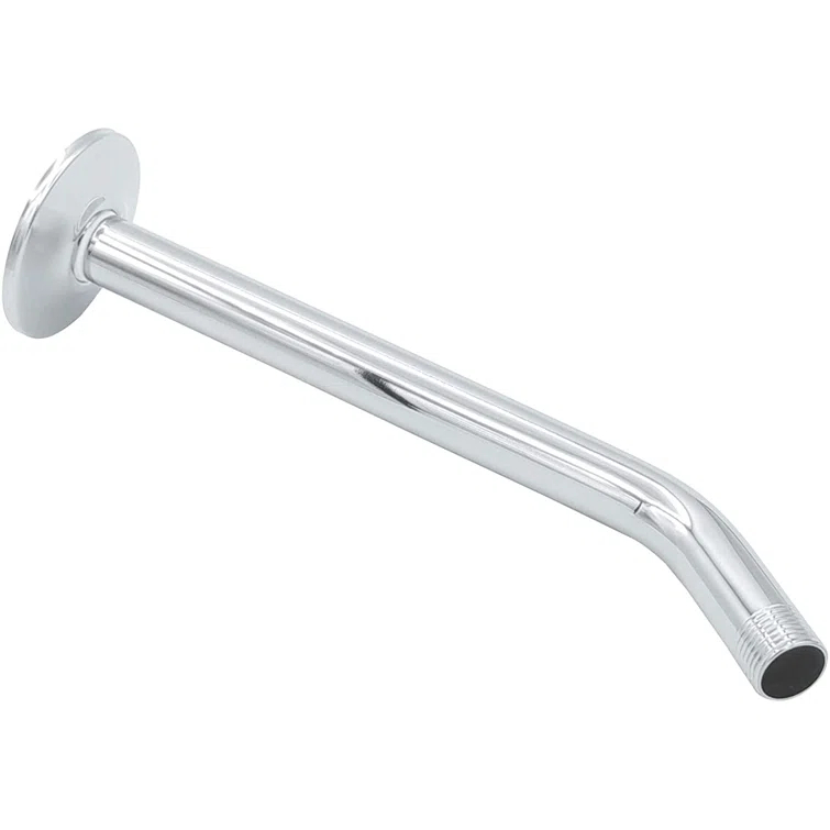 Shower Arm 10 Inch, ½ Inch IPS US Standard, Stainless Steel With Flange Universal Fit, Polished Chrome Finish