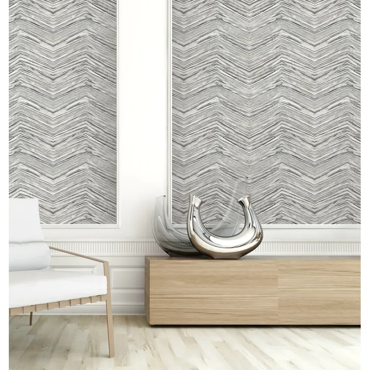 Wood Chevron Peel & Stick Chevron Roll