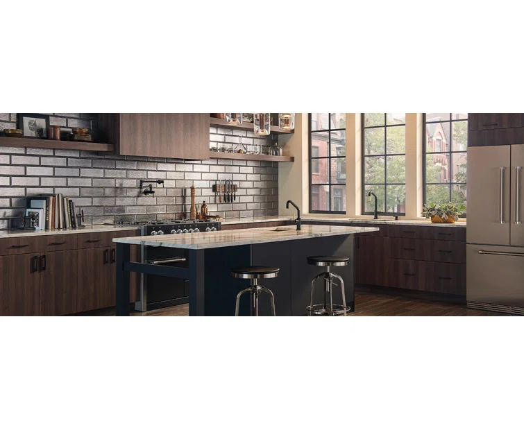 Modern Nickel Pull-Out Spray Kitchen Faucet in Stainless Steel