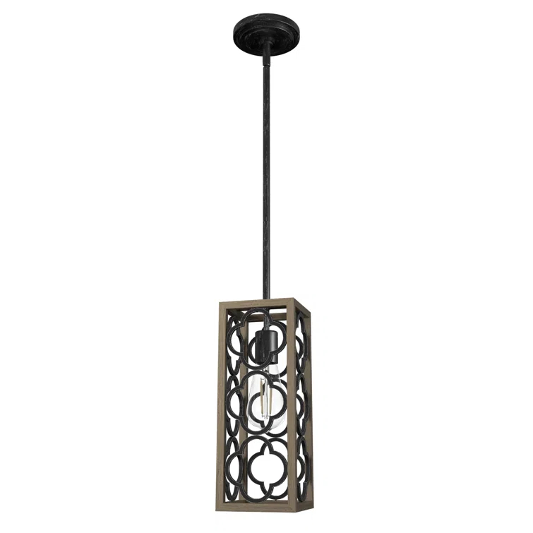 Hunter Fan Gablecrest 1 - Light Single Rectangle Pendant