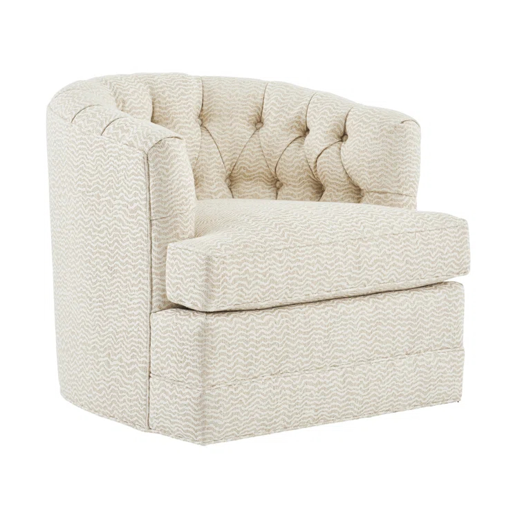 Barclay Butera Upholstery Upholstered Swivel Barrel Chair