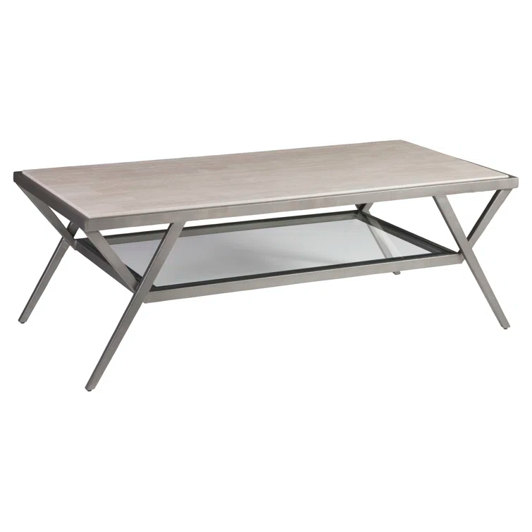 Artistica Home Signature Designs Adamo Silver Gray Cocktail Table