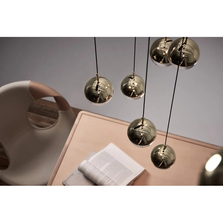 Dora Chic LED Globe Pendant Light in Chrome Finish