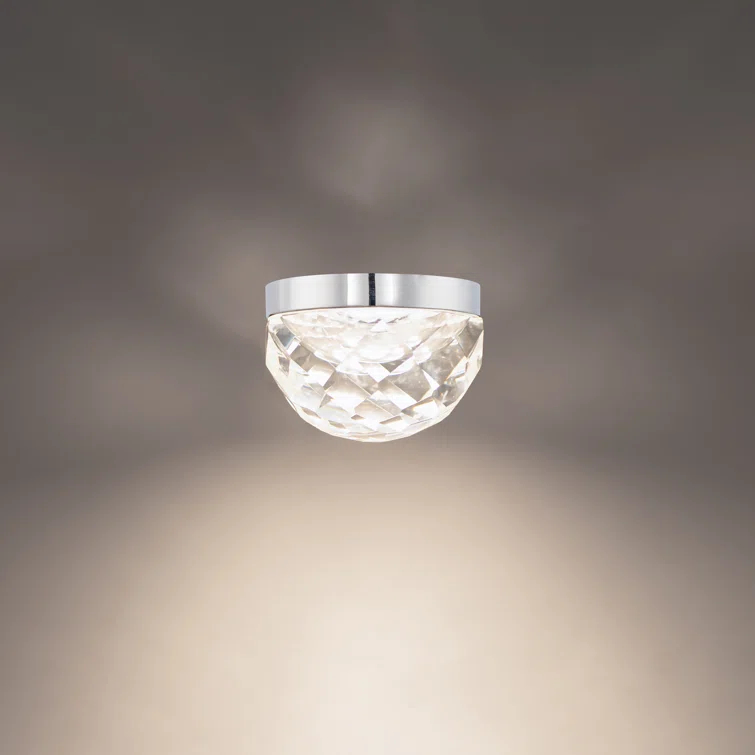 Modern Forms Cascade 6'' Crystal Bowl Dimmable LED Flush Mount