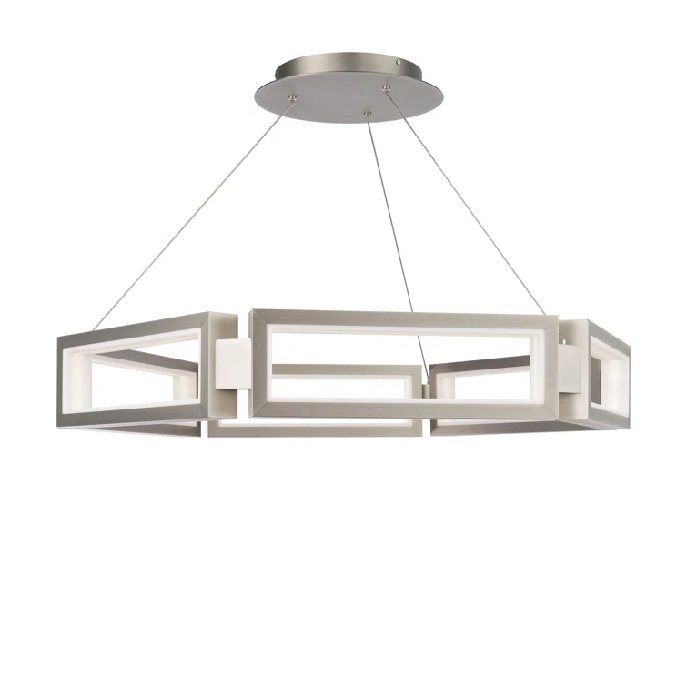 Modern Forms Mies 6 - Light Dimmable LED Geometric Chandelier