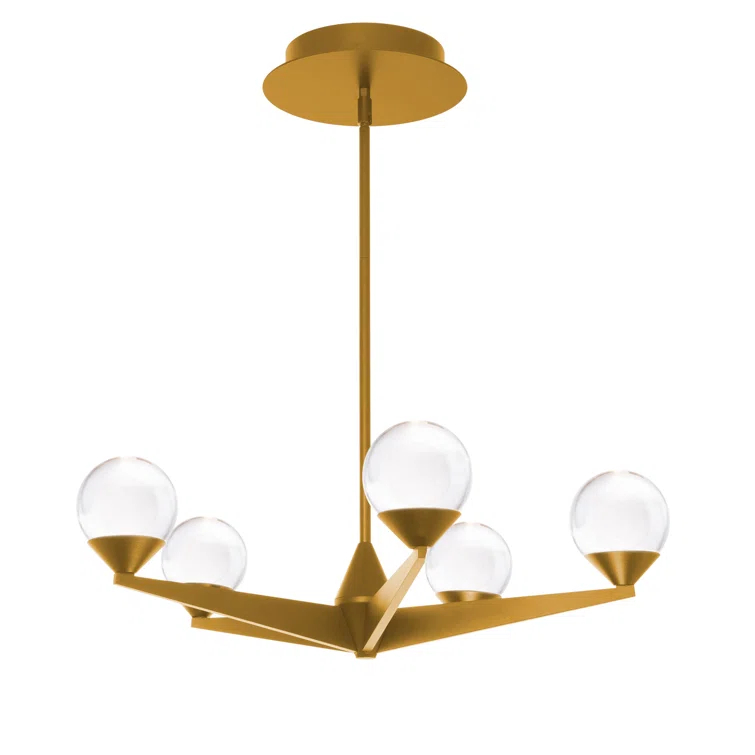 Double Bubble 5 - Light Dimmable LED Globe Chandelier
