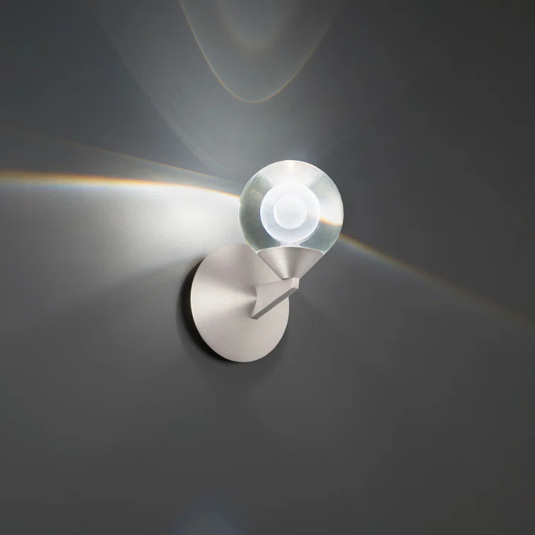 Double Bubble Aluminum LED Armed Sconce