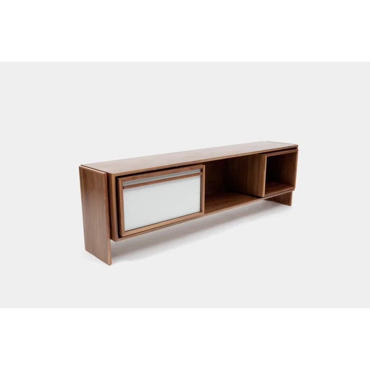 Low Units Solid Wood Recessed Wall Shelf