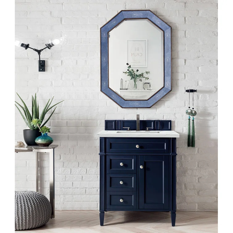 Victory Blue 30'' Freestanding Plywood Single Vanity