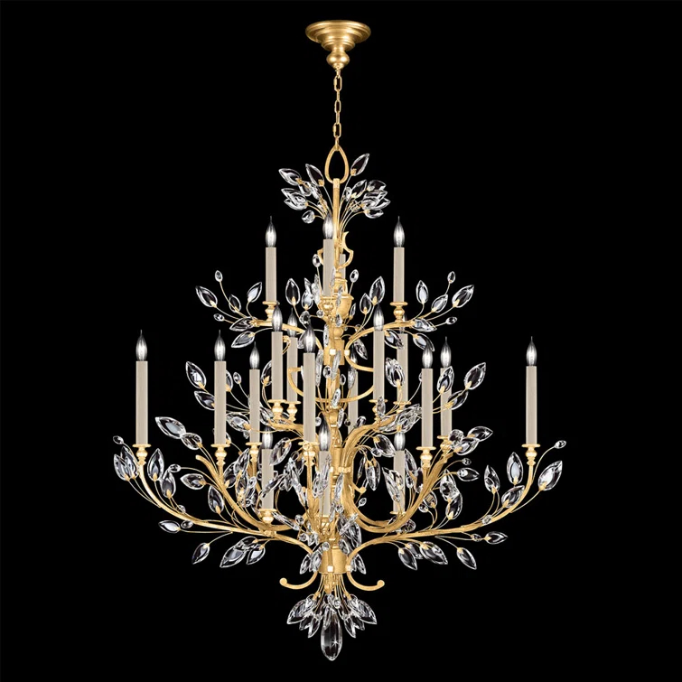 Crystal Laurel 20 - Light Crystal Tiered Chandelier
