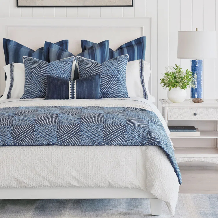 Mykonos Coastal Cotton Blend Geometric Shapes Duvet Cover Set