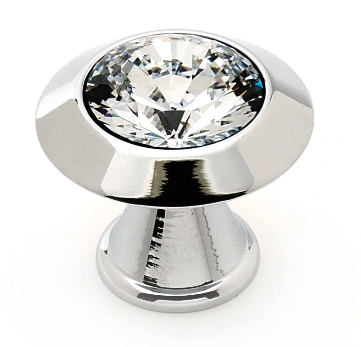 Swarovski Crystal 1 1/4" Diameter Mushroom Knob