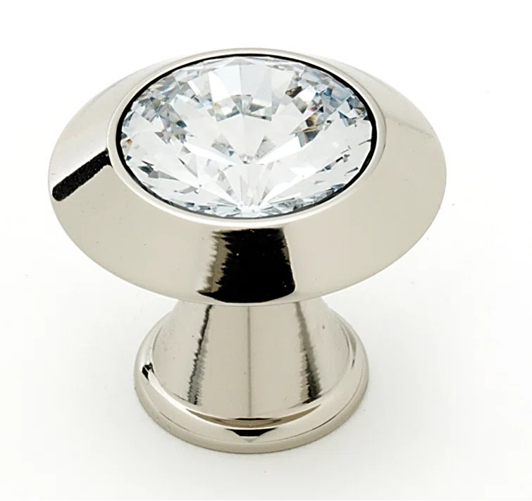Swarovski Crystal 1 1/4" Diameter Mushroom Knob