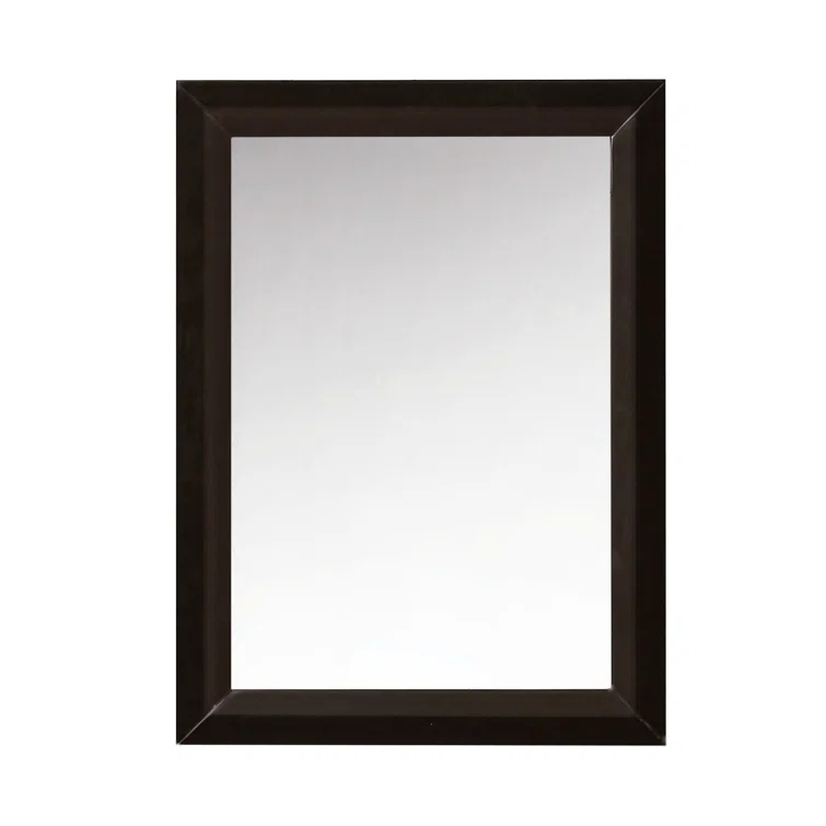 Sapphire Gray 24-Inch Solid Wood Bathroom Wall Mirror