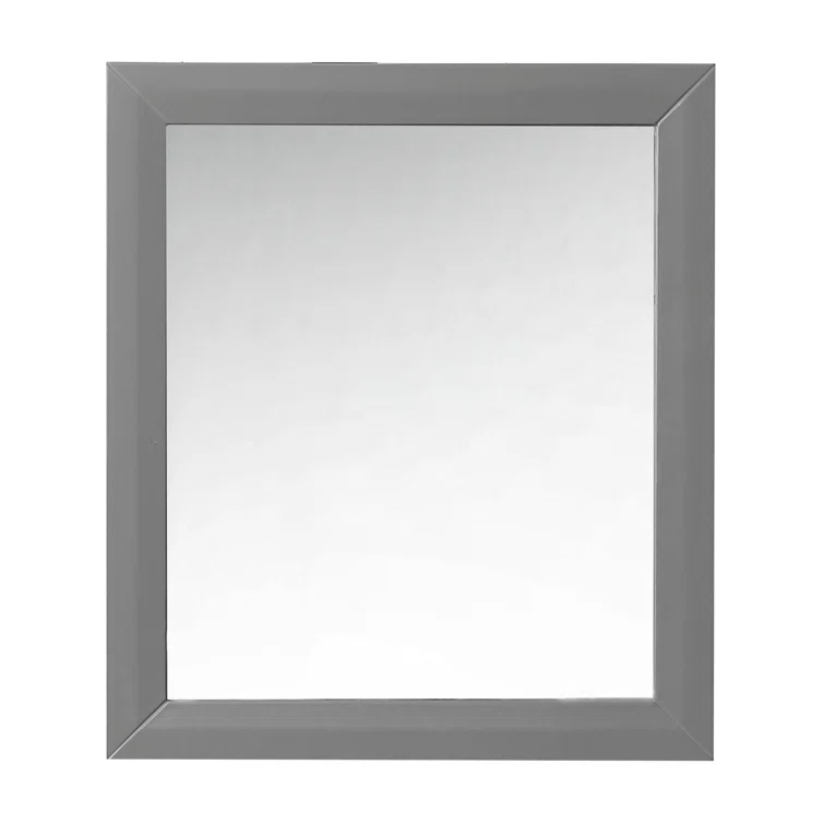 Sapphire Gray 28-Inch Rectangular Wood Bathroom Vanity Mirror