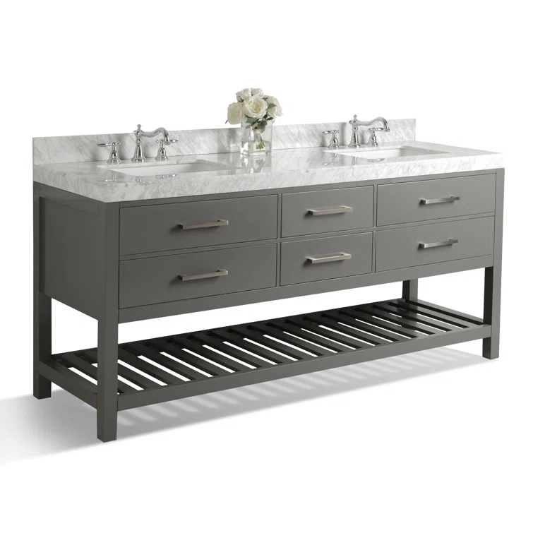 Ancerre Designs Elizabeth 72'' Double Bath Vanity Set