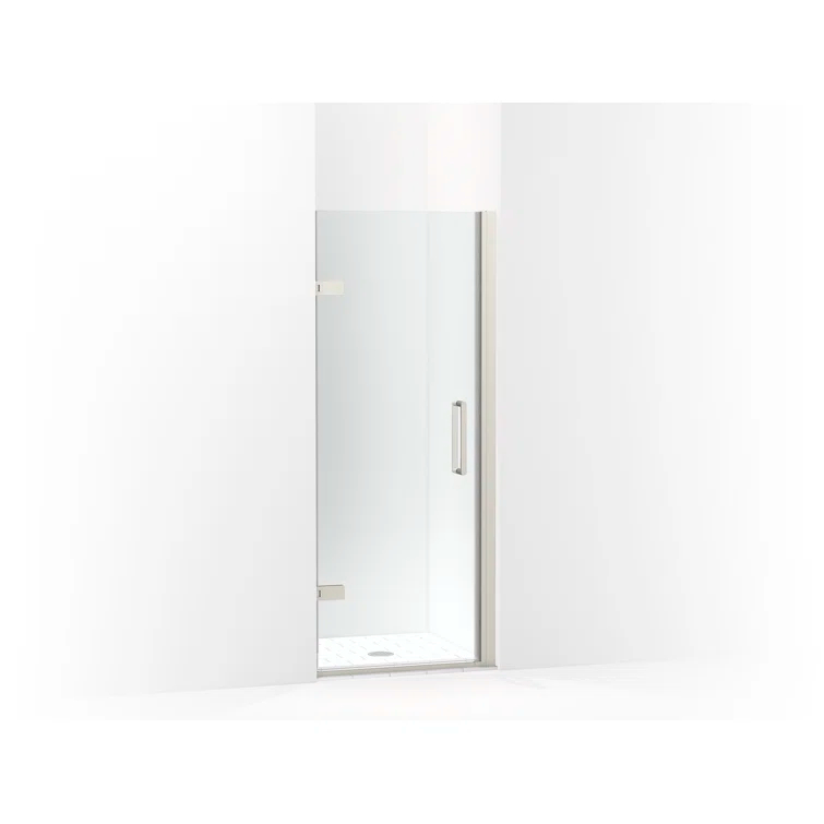 Composed 27-5/8-In28-3/8-In W X 71-1/2-In H Frameless Pivot Shower Door With 3/8-In Crystal Clear Glass And Back-To-Back Vertical Door Pulls