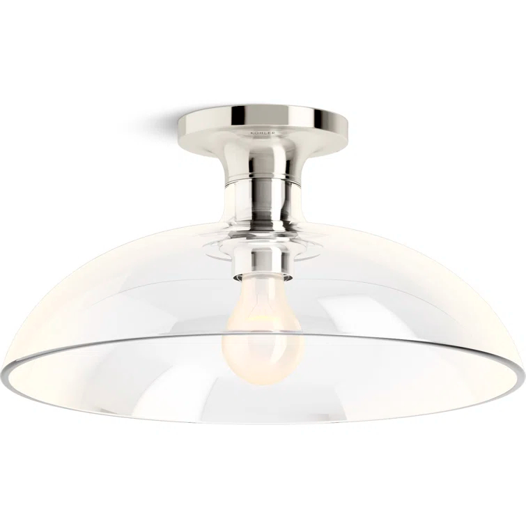 Tone™ 1 Light Semi Flush Mount with Domed Glass Shade