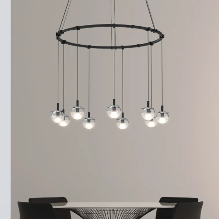 Suspenders 9 - Light Satin Black Cluster Pendant