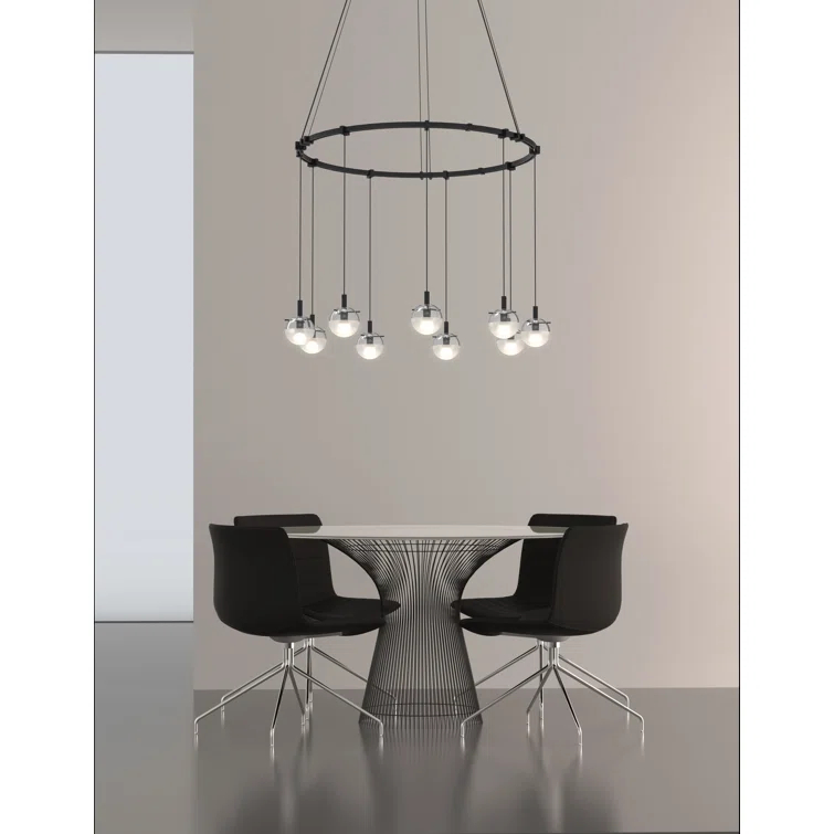 Suspenders 9 - Light Satin Black Cluster Pendant
