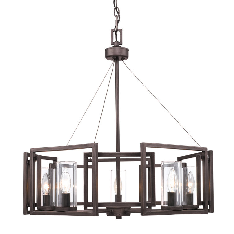Newlin 5 - Light Dimmable Drum Chandelier