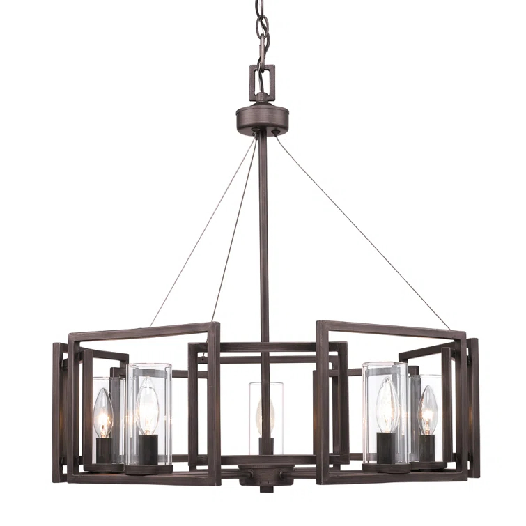 Trent Austin Design® Newlin 5 - Light Dimmable Drum Chandelier
